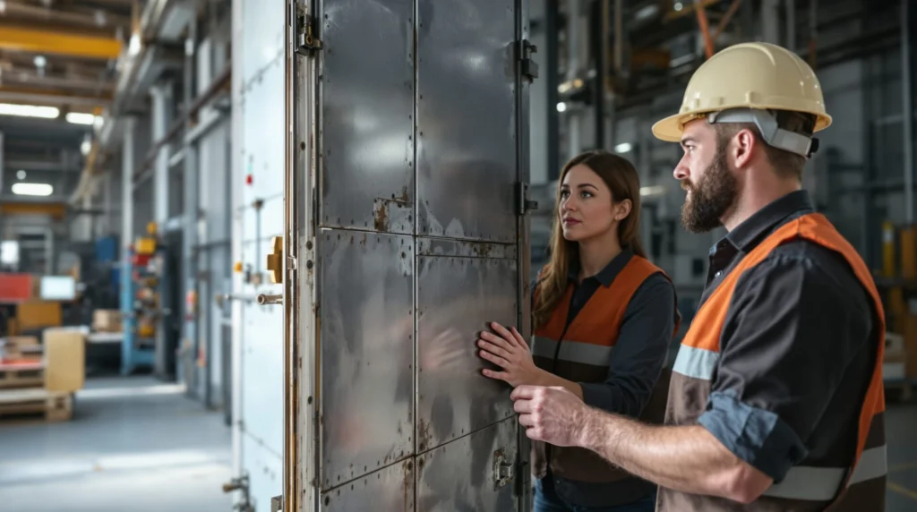 Porte industrielle bloquée : que faire ? Diagnostic et solutions